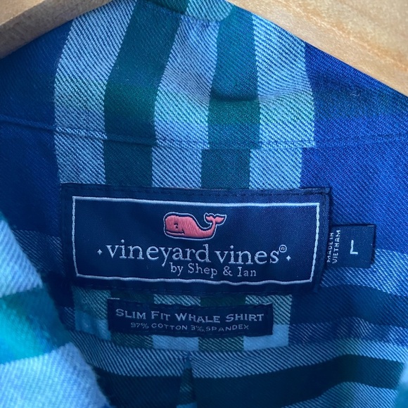 Vineyard Vines Men’s Flannel Slim Fit Button Down Size L - Picture 4 of 4